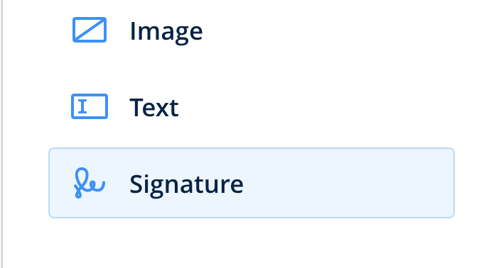 Add signature fields